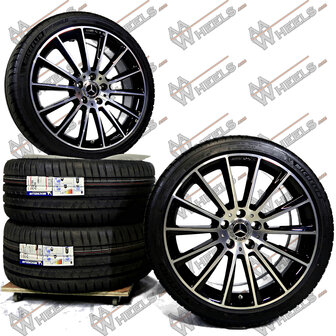 Mercedes C klasse C43 C450 W205 AMG multispaak 19 inch originele velgen A2054015400 | A2054016600